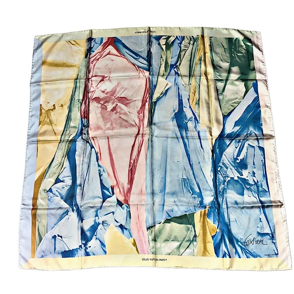 Authentic Vintage Louis Vuitton LE Artist Series Cesar Baldaccini Abstract Scarf - Picture 1 of 9